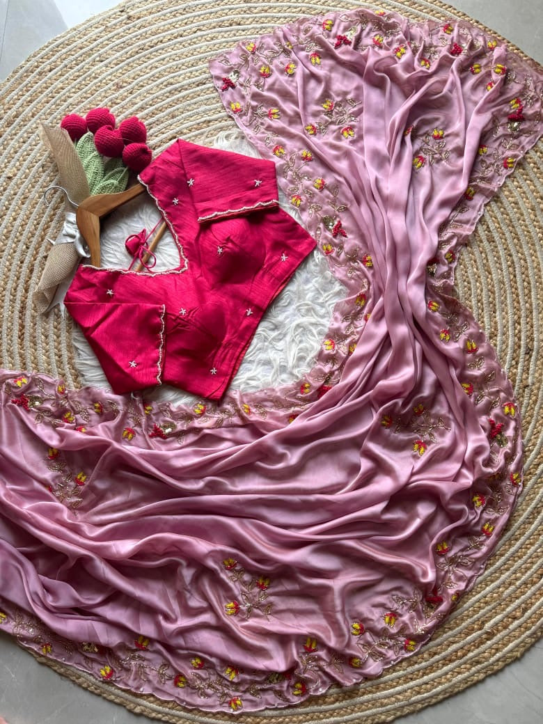 Precious Pink Saree