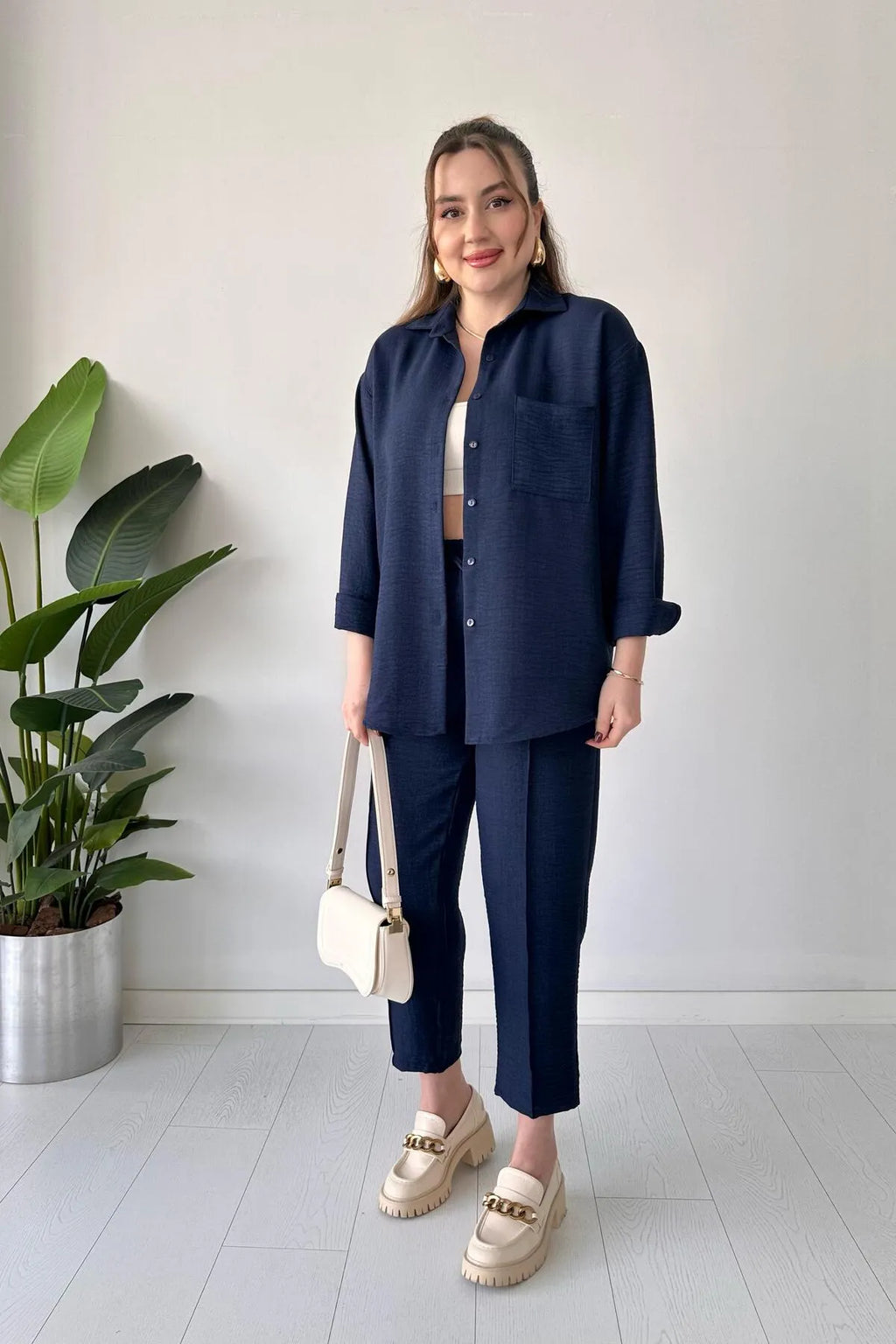 Short Leg Relax Fit Shirt Trouser Set