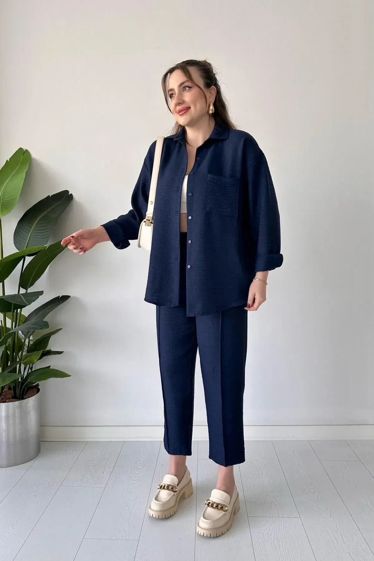 Short Leg Relax Fit Shirt Trouser Set