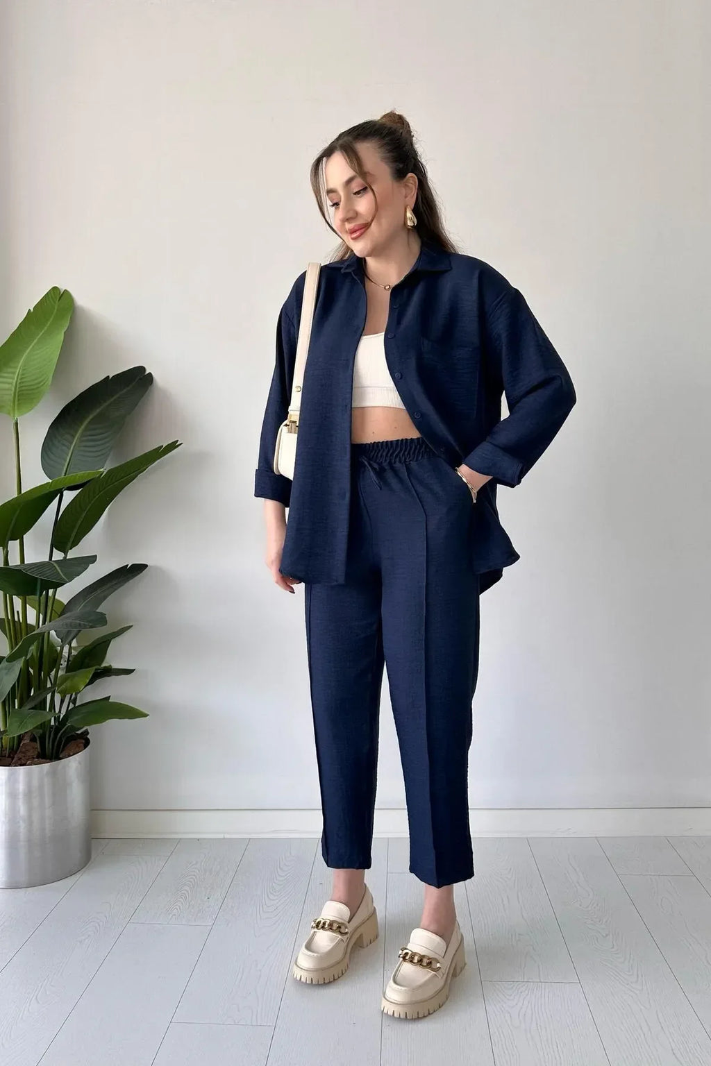 Short Leg Relax Fit Shirt Trouser Set