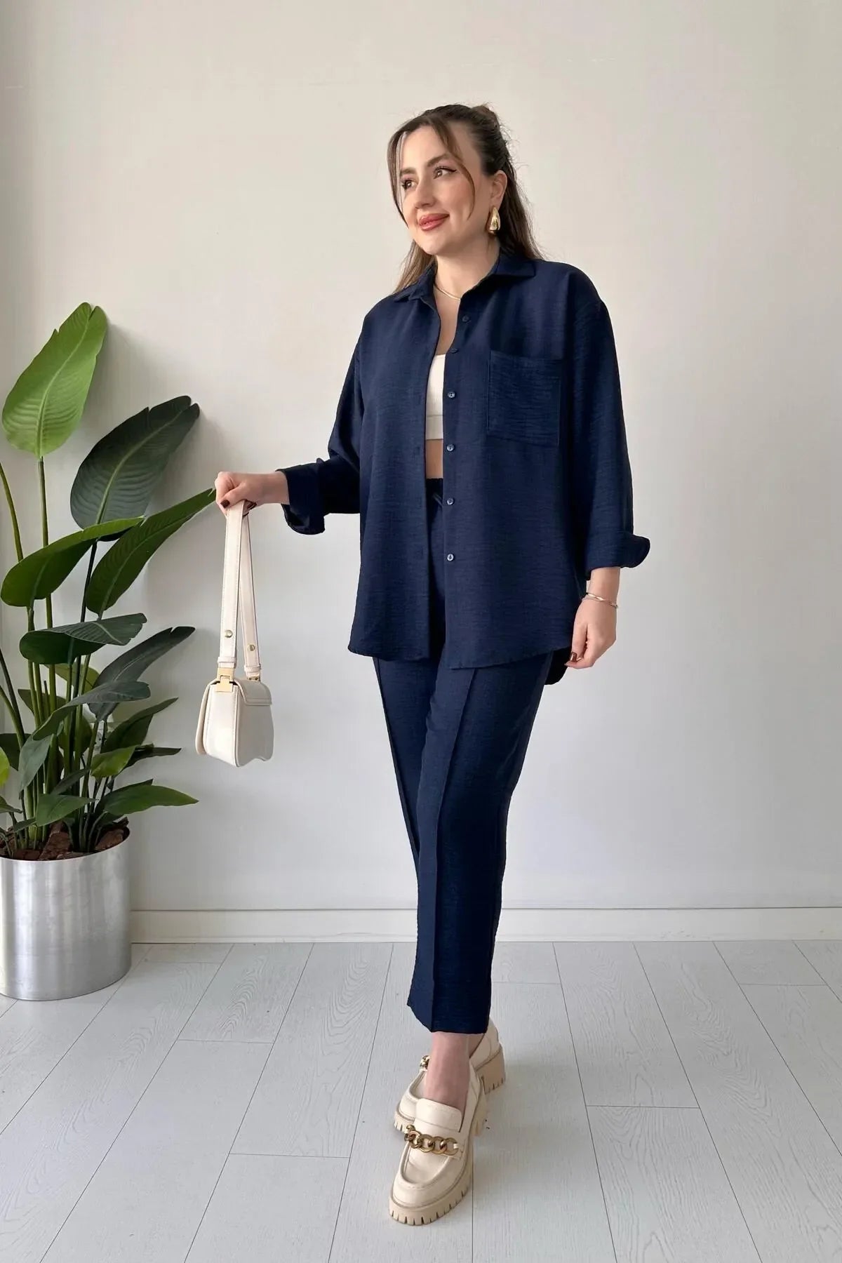 Short Leg Relax Fit Shirt Trouser Set