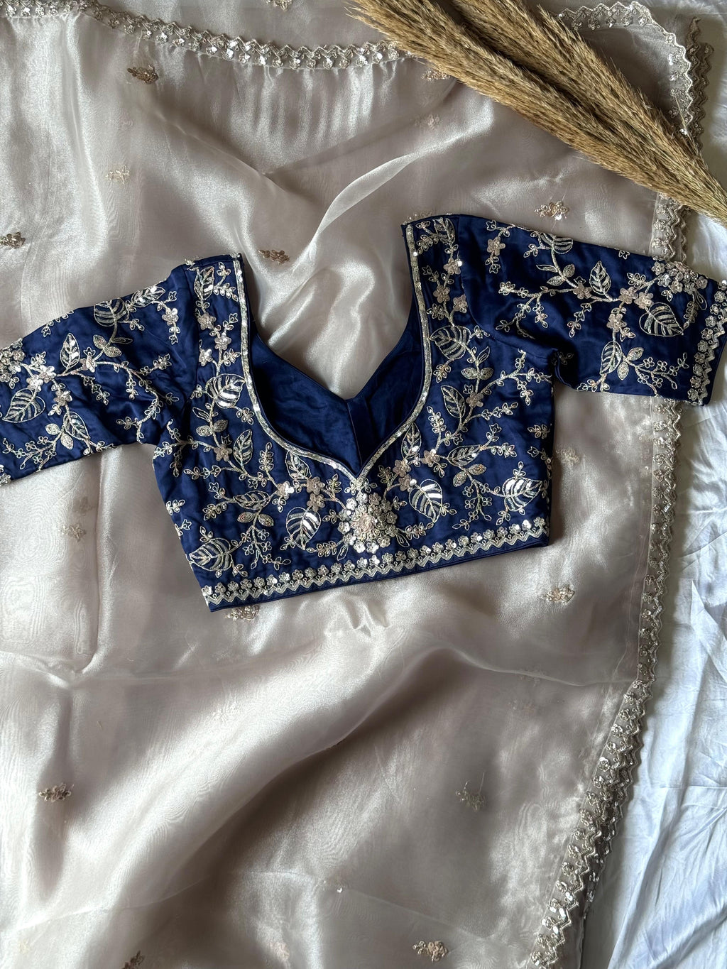 Moon Flower Embellished Saree