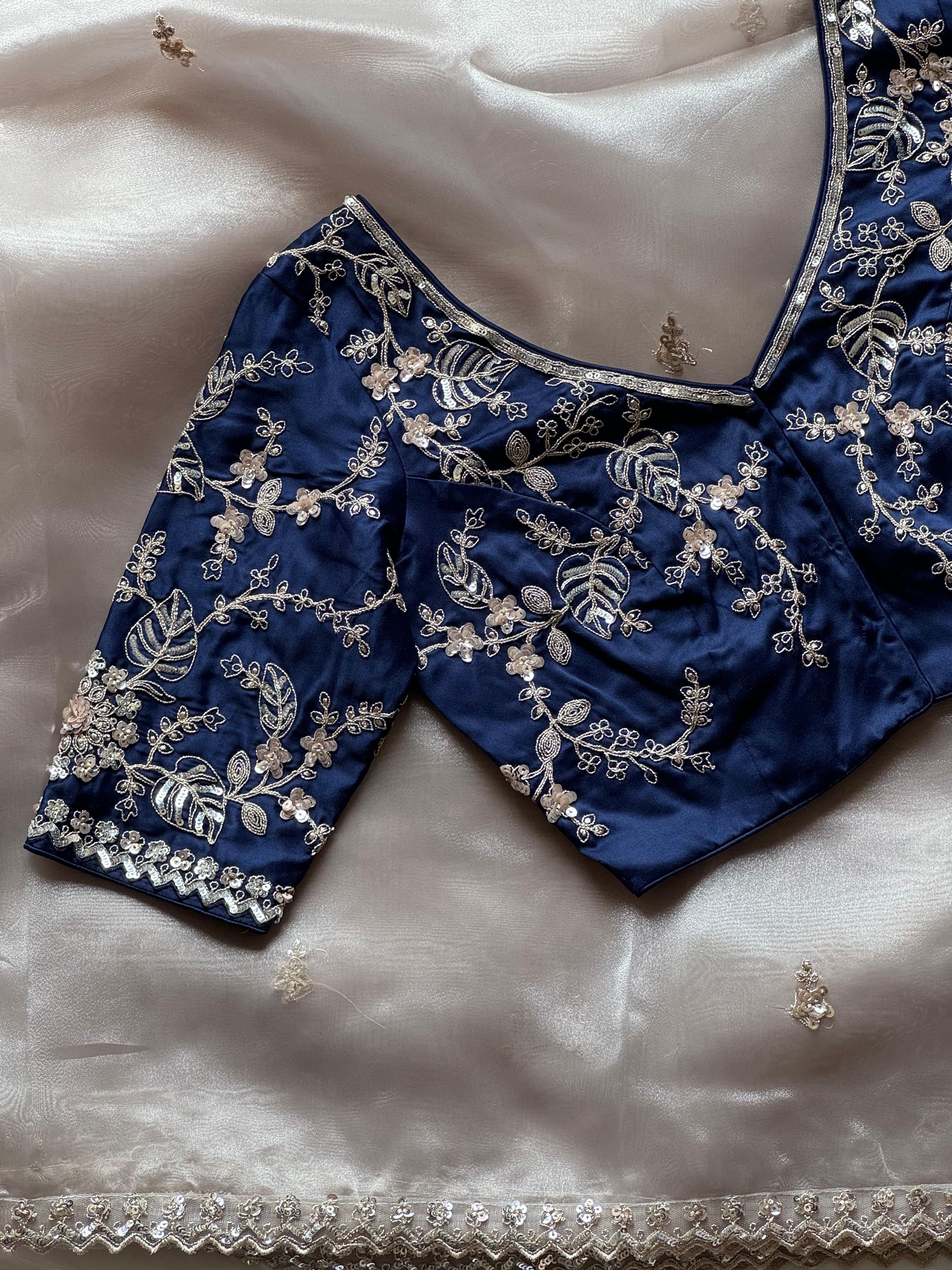 Moon Flower Embellished Saree