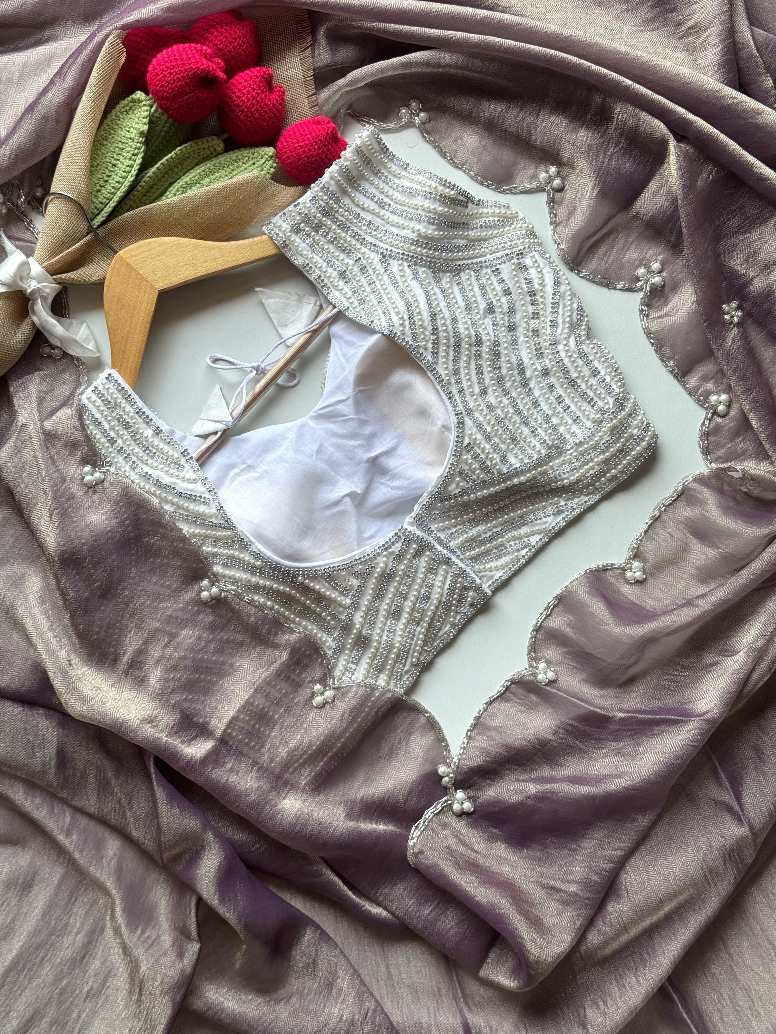 Stars on Purple Saree