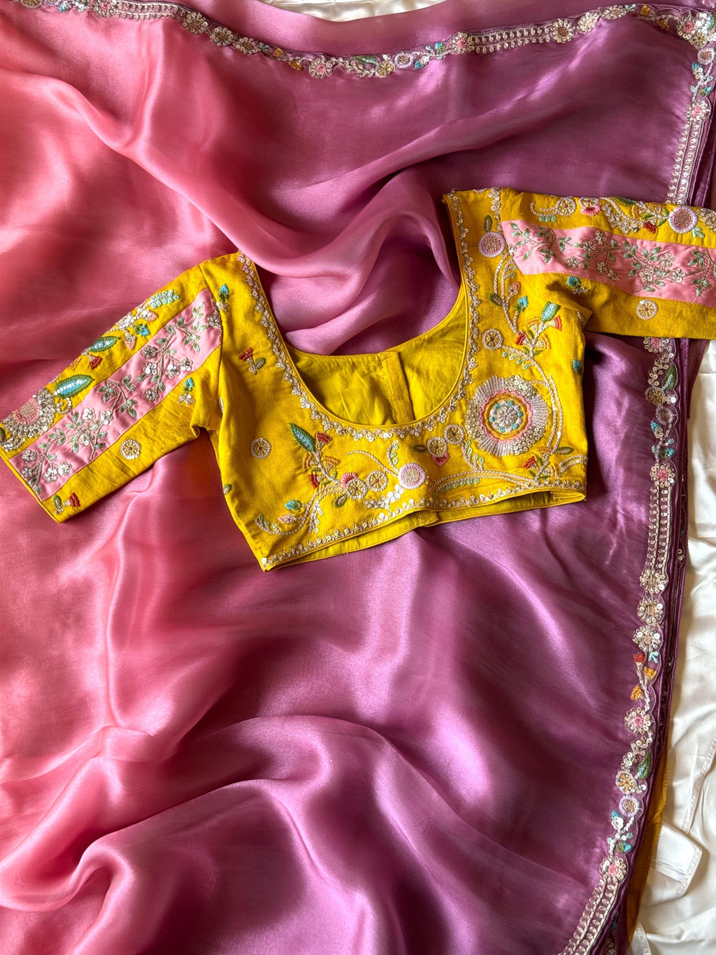 Begonia Embellished Saree