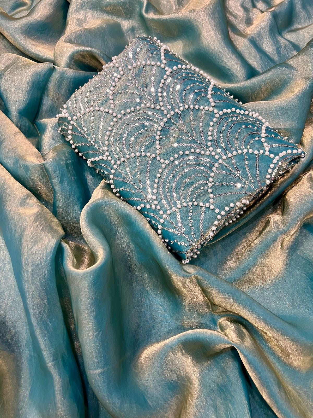 Moon Shine Blue Saree