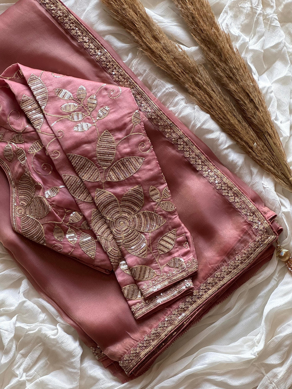 Pink Lolita Embellished Saree