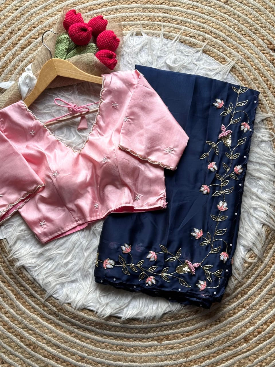 Precious Midnight Blue Saree