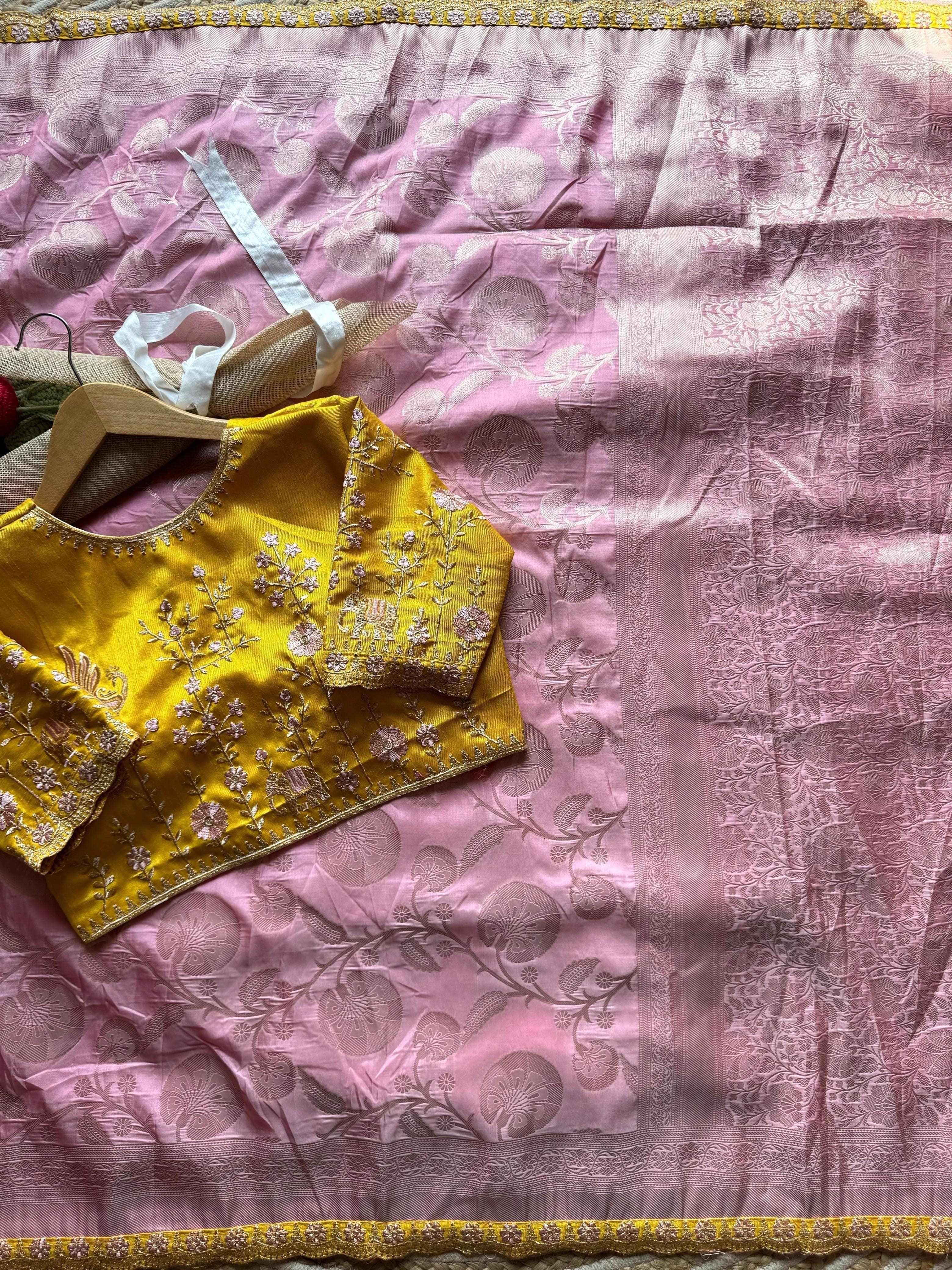 Antara Pattu Silk Saree (pink)