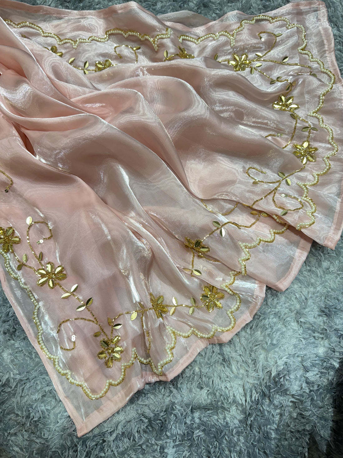 Aurelia Pink Embellished Saree