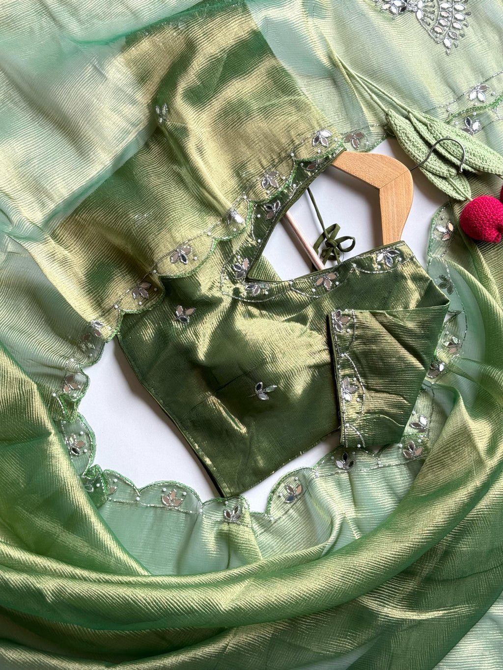 The Regalia Green Saree