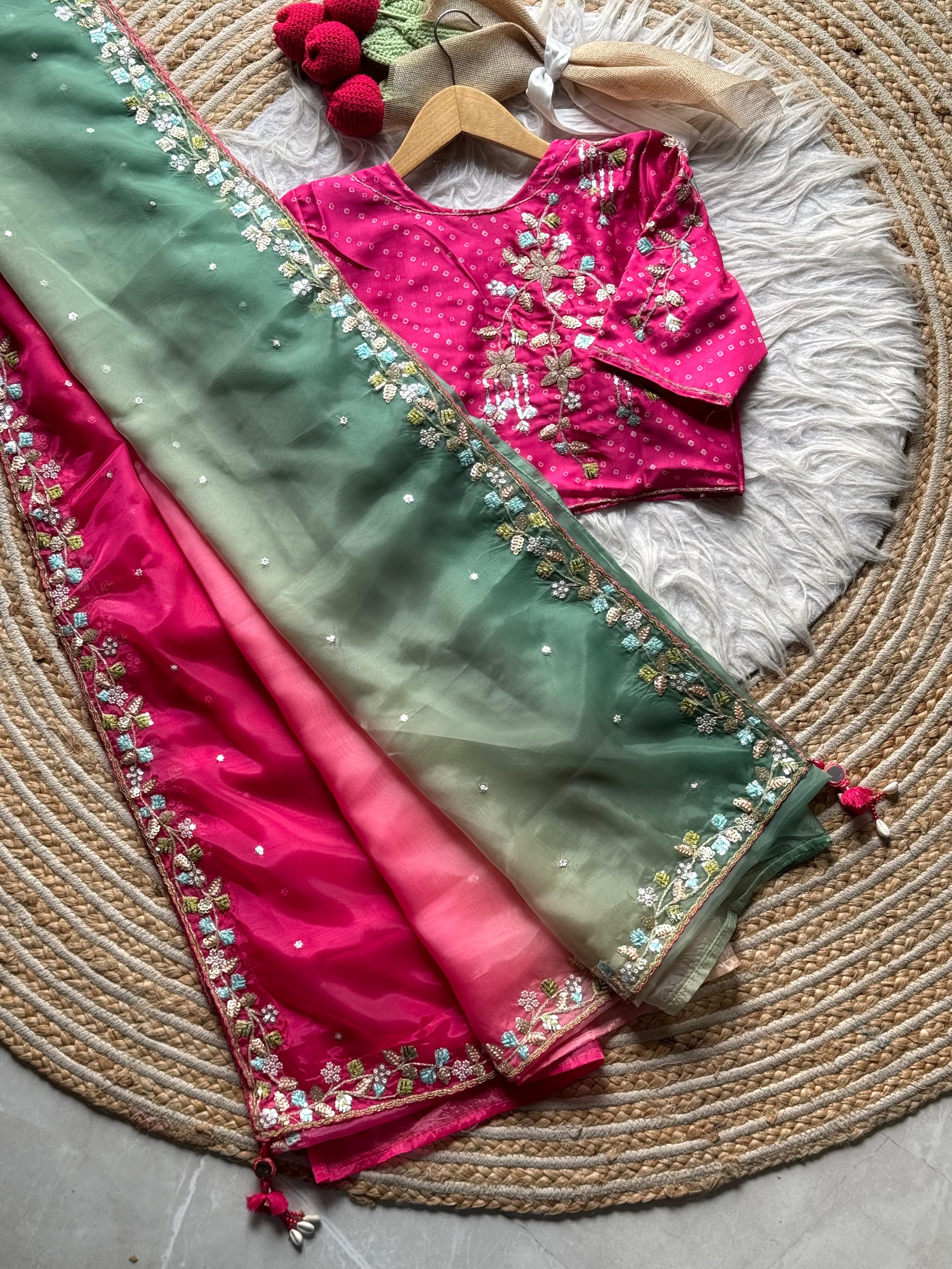 Kesariya Spring Saree