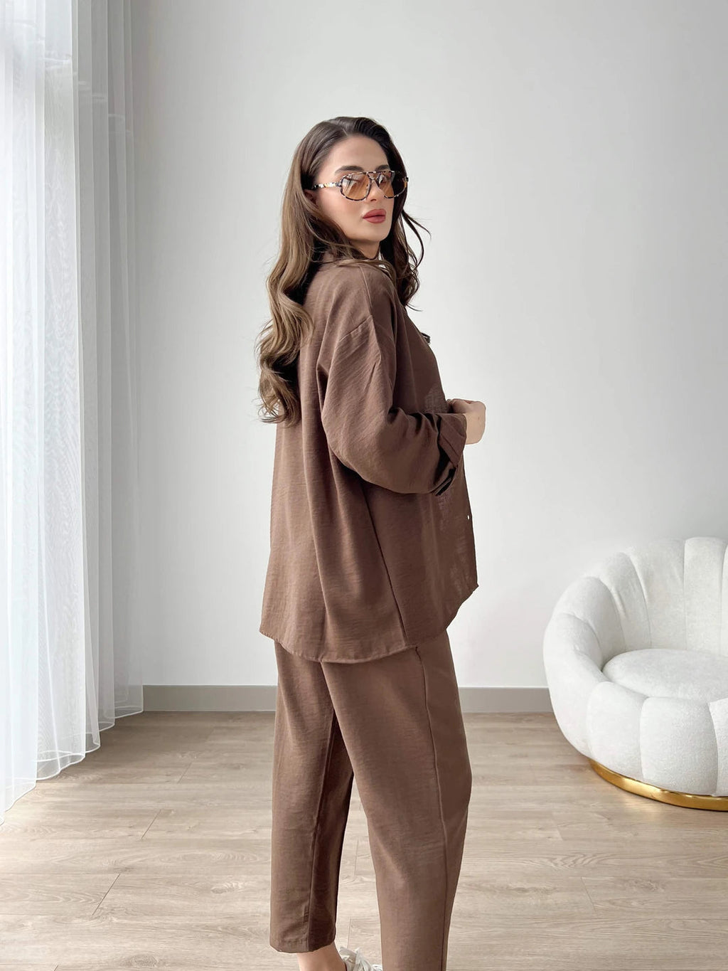 Short Leg Relax Fit Shirt Trouser Set